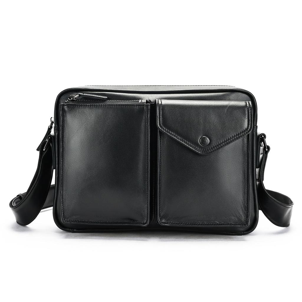 Сумка через плечо из натуральной кожи, мужская деловая сумка на одно плечо, сумка для компьютера из коровьей кожи, вместительная, модная мужская сумка