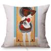 Pop Abstract Africa Woman Pattern Pillow Case, Sexy Oil Painting Art, Sofa Decoration, Cotton Linen Cushion Cover, Fashion