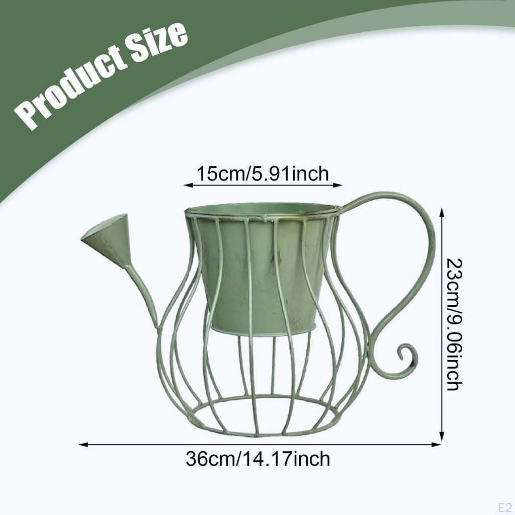 Лейка Формы Цветочный Горшок Кашпо Милый Металлический Универсальный Контейнер для Растений Железная Кашпо