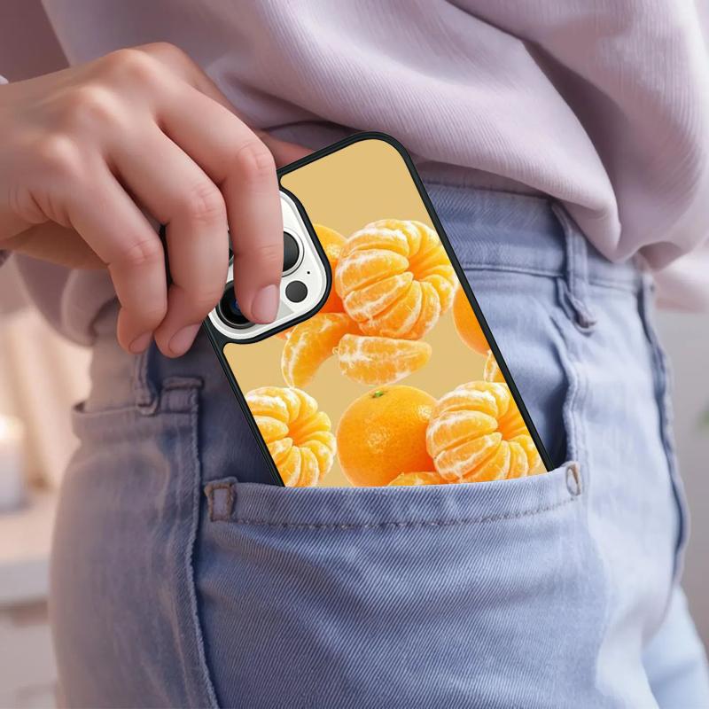Mandarin Fruit Peeled Phone Case For iPhone 17 Air 15 16e 14 13 Pro Max Coque 12 11 Pro Max PLUS cover