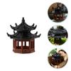 Decor Micro Landscape Hexagonal Miniature Pavilion Figurine Durable Mini Pagoda Statue
