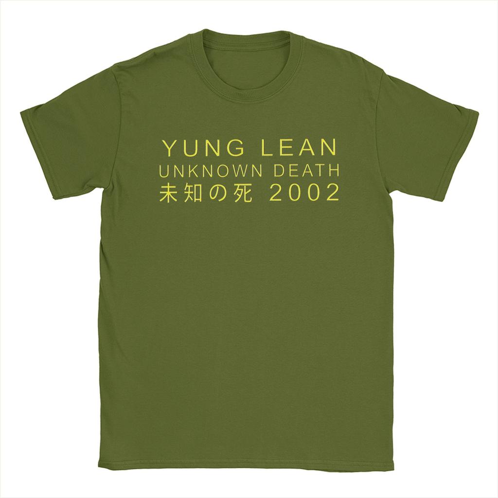 Yung Lean Unknown Death 2002 желтые футболки мужские хлопковые винтажные футболки с круглым вырезом футболка с коротким рукавом одежда больших размеров