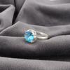 Ювелирные изделия из драгоценного камня голубой топаз, кольцо из стерлингового серебра 925 пробы, красивое серебряное кольцо ручной работы для подарка, кольцо с топазом в стиле бохо для женщин
