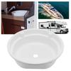 Раковина-чаша для ванной комнаты RV 430x140мм Круглая Белая для мытья рук Акриловая Большая вместимость для автодома, каравана