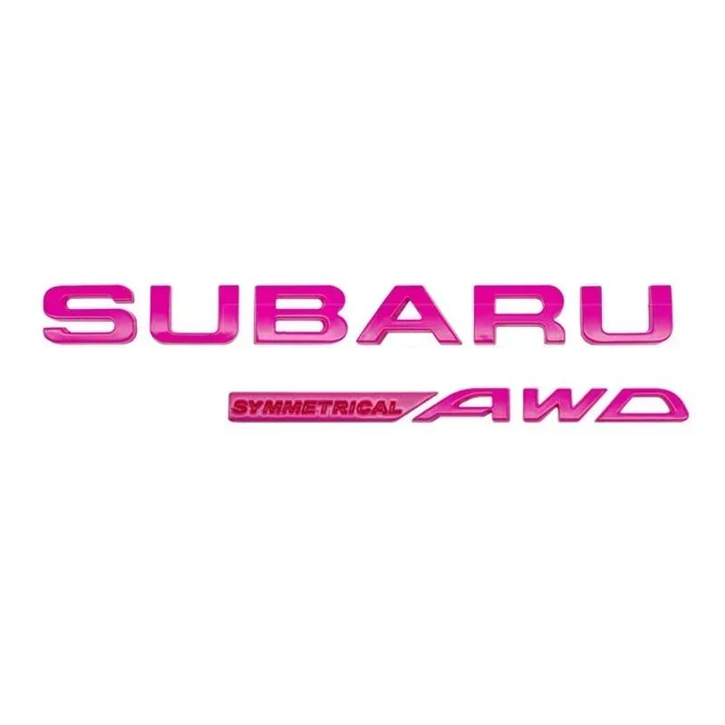 For Subaru BRZ SYMMETRICAL AWD Logo FORESTER IMPREZA LEGACY OUTBACK STI Auto Body Badge 3D Metal Car Rear Trunk Emblem Stickers WW111