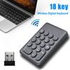 Portable Accounting Teller 18 Keys 2.4G Wireless Numpad Numeric Keypad Digital Keyboard