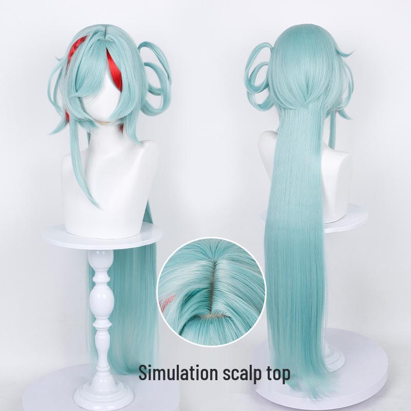 Cardamom King Fairy Cosplay Wig with Floral Hair Tie - Long Anime Style