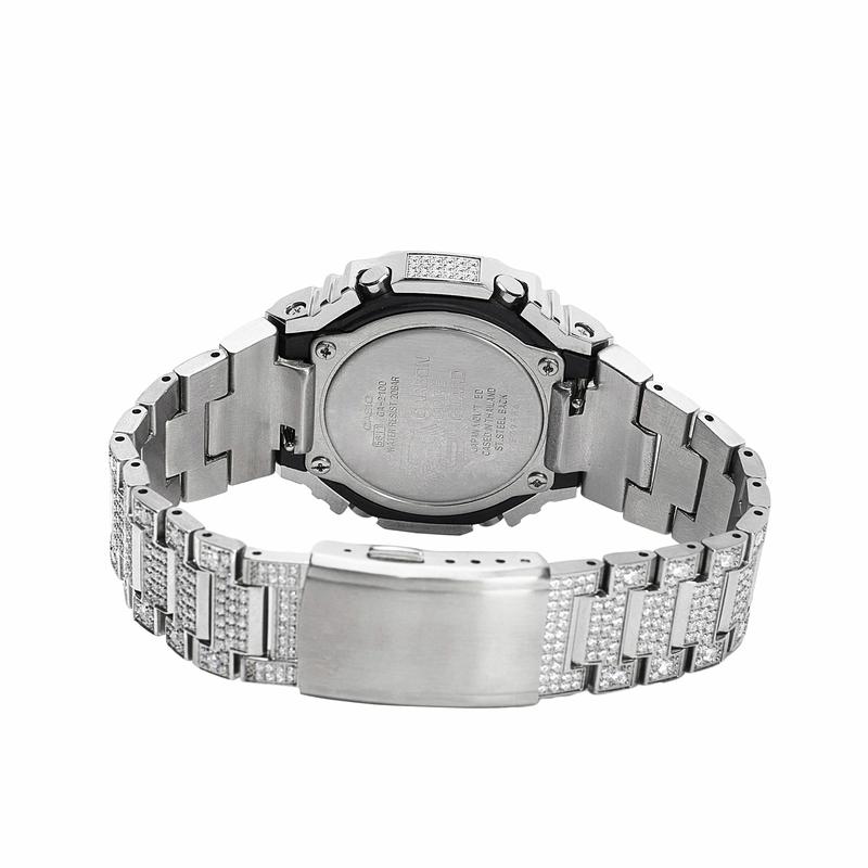 CASIO Customized watch modified series 811 manufacturing Farmhouse Oak GA-2100-1A1 modified-ice blue Black GA-2100-1A1PR(Watch80-GaiZhuang-BingLan)