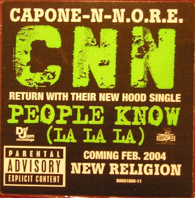 12-дюймовая пластинка CAPONE -N- NOREAGA - Люди знают (Ла Ла Ла) B000186911 Def Jam Recordi 2003 US Рэп и хип-хоп/R&B Б/у