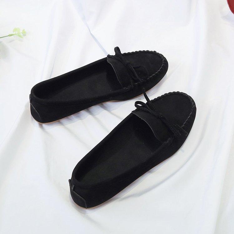 Женские мокасины на плоской подошве с бантом, нескользящие, с круглым носком, повседневные, широкие, весенние, большие размеры 35-43