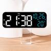 Simple Digital Alarm Clock Multi-function LED Clock Voice Control Temperature and Date Day of Week Display Night Mode Desk Clock