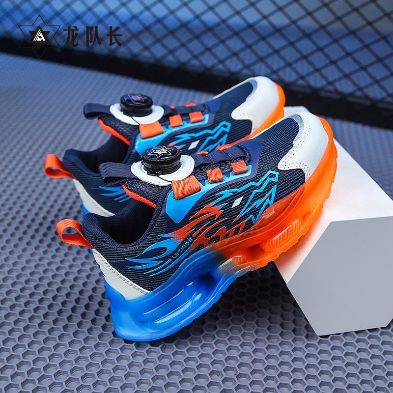 Shoes, Spring and Autumn Middle School, Older Students, Buttons, Students, a Sports Generation Boy's Face Net, Breathable and Rotating