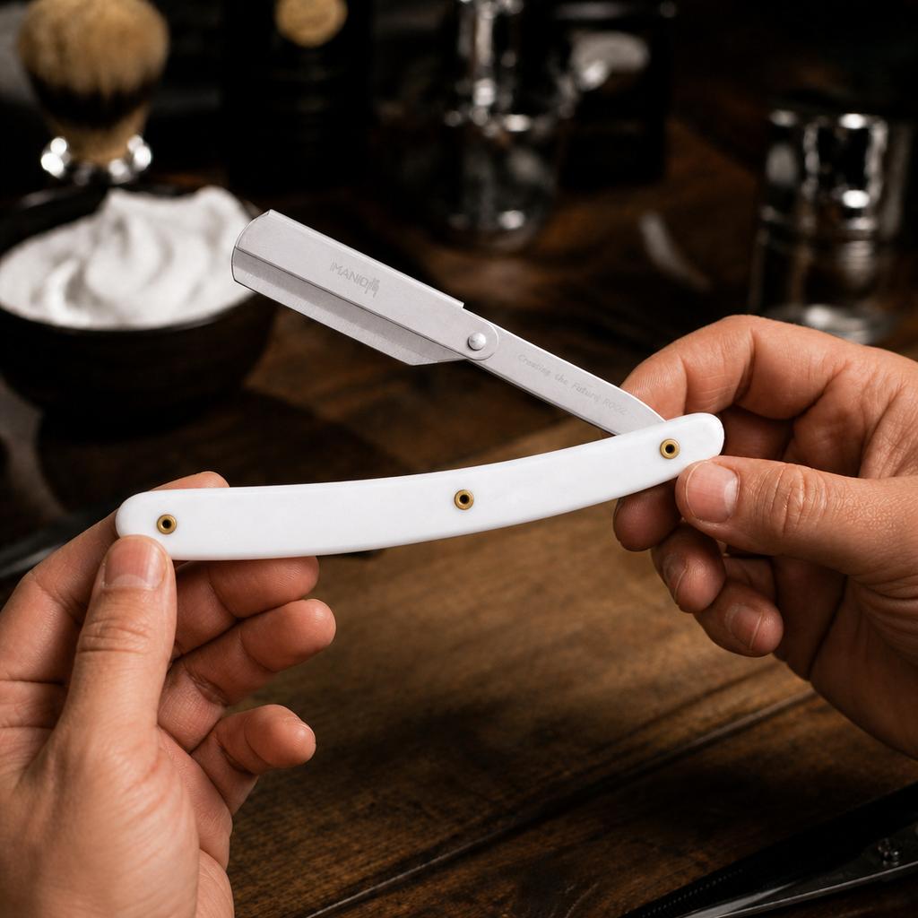 Barber' Razor for Shaving, Shaving, Trimmer, Universal, Razor Blades, White