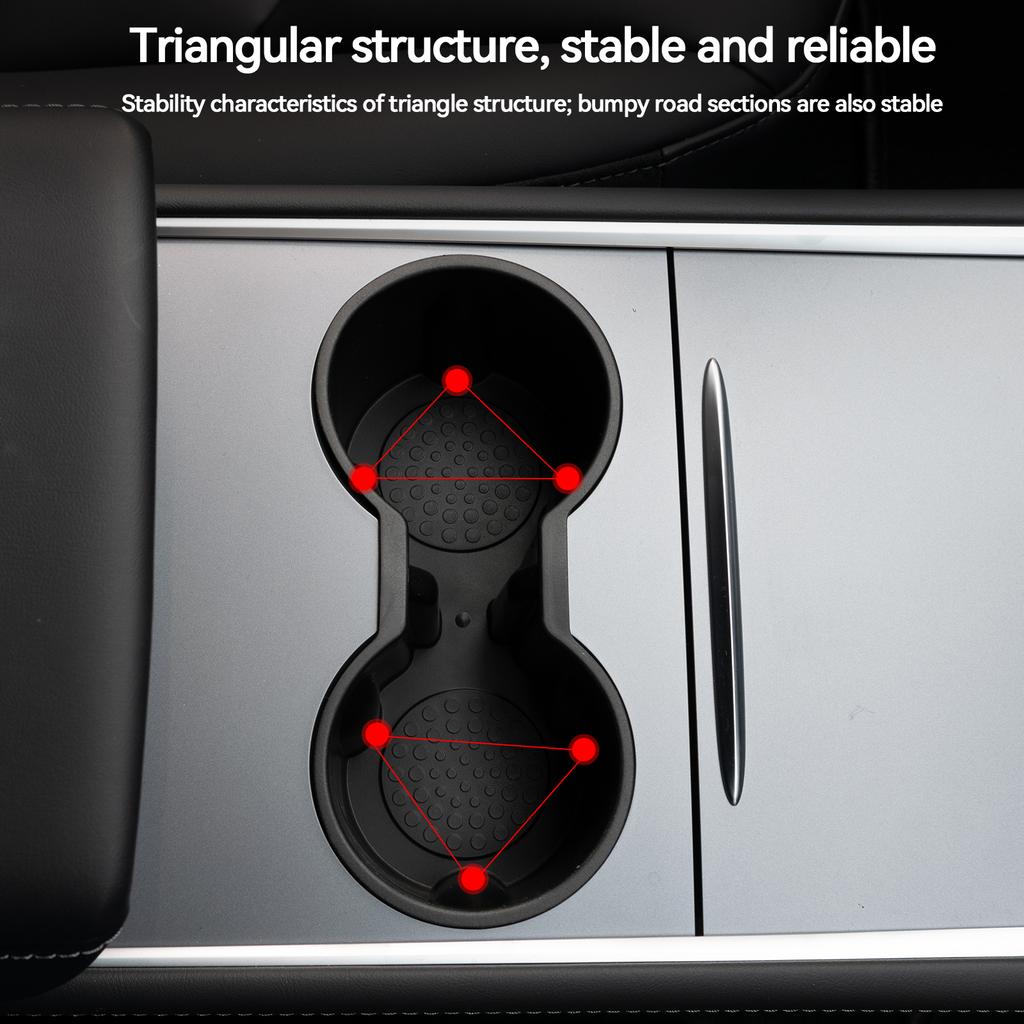 Подстаканник для центральной консоли, ящик для хранения, нетоксичный для модели Tesla 3 года 2021 2022, идеально подходит для водонепроницаемых аксессуаров для салона автомобиля