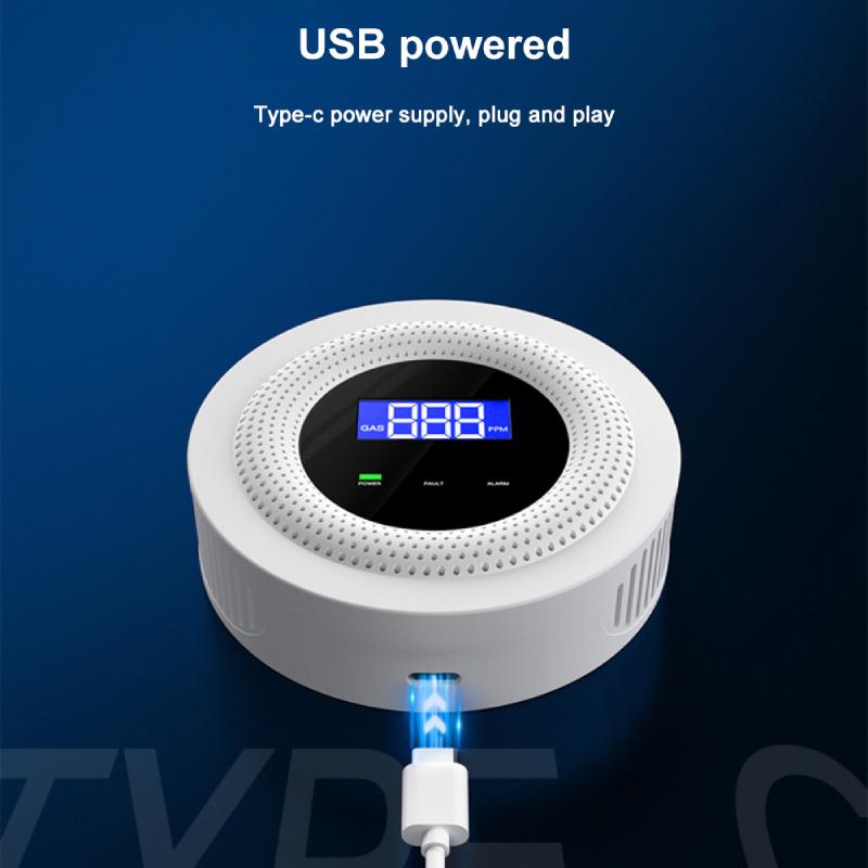 Tuya Wi-Fi детектор утечки природного газа беспроводной датчик утечки газа умный дом кухня охранная звуковая сигнализация приложение Smart Life