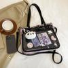 Сетчатая Аниме-сумка Itabag с мультяшным дизайном, большая вместимость, прозрачная сумка через плечо, сумка-кроссбоди в стиле JK, для путешествий
