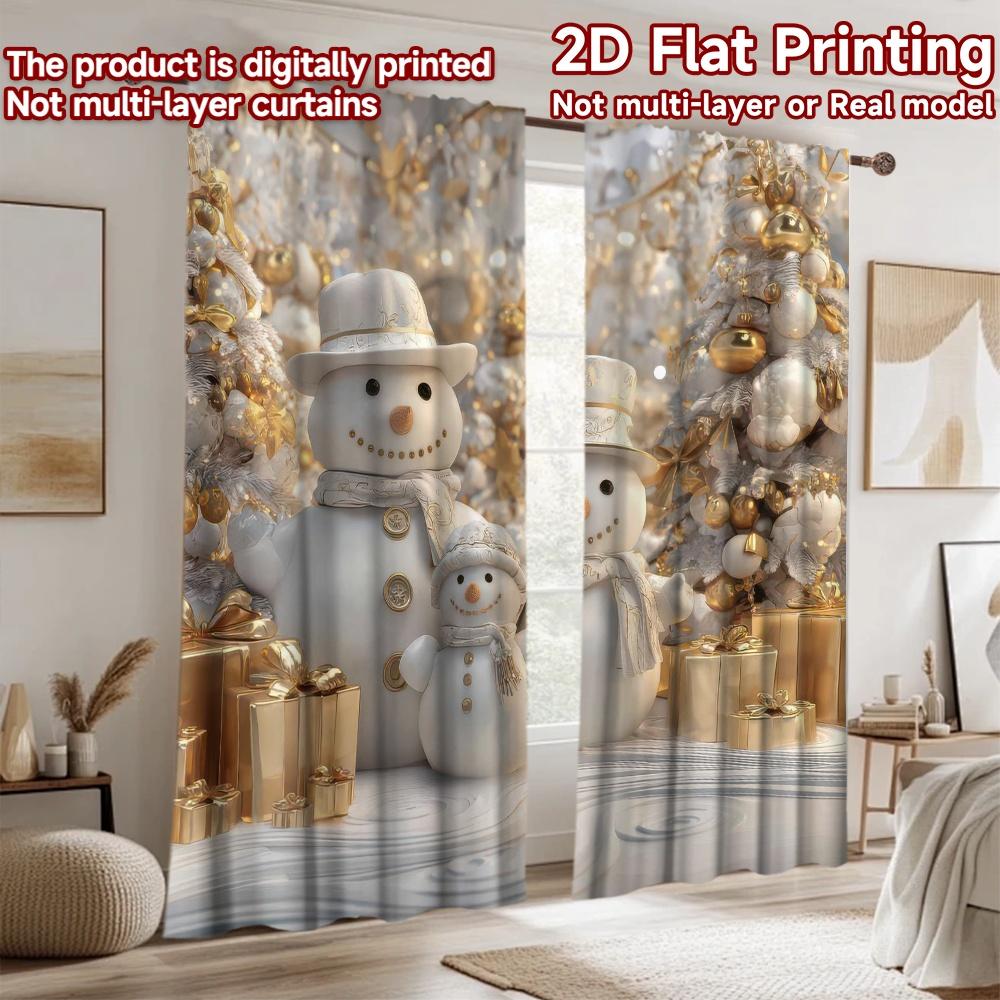 2D плоновый фотофон Сцена Гобелен Рождественский Снеговик Семья 100% Полиэстер Юбилейный Для Подходит для улицы