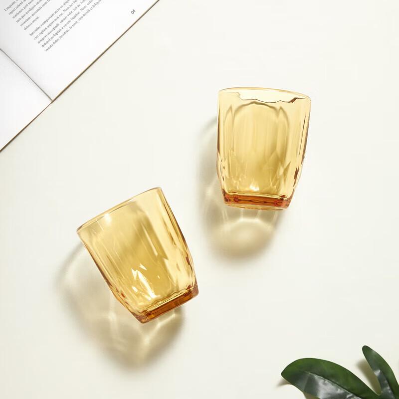 CORELLE Heat-Resistant Diamond Glass Cup Set of 4