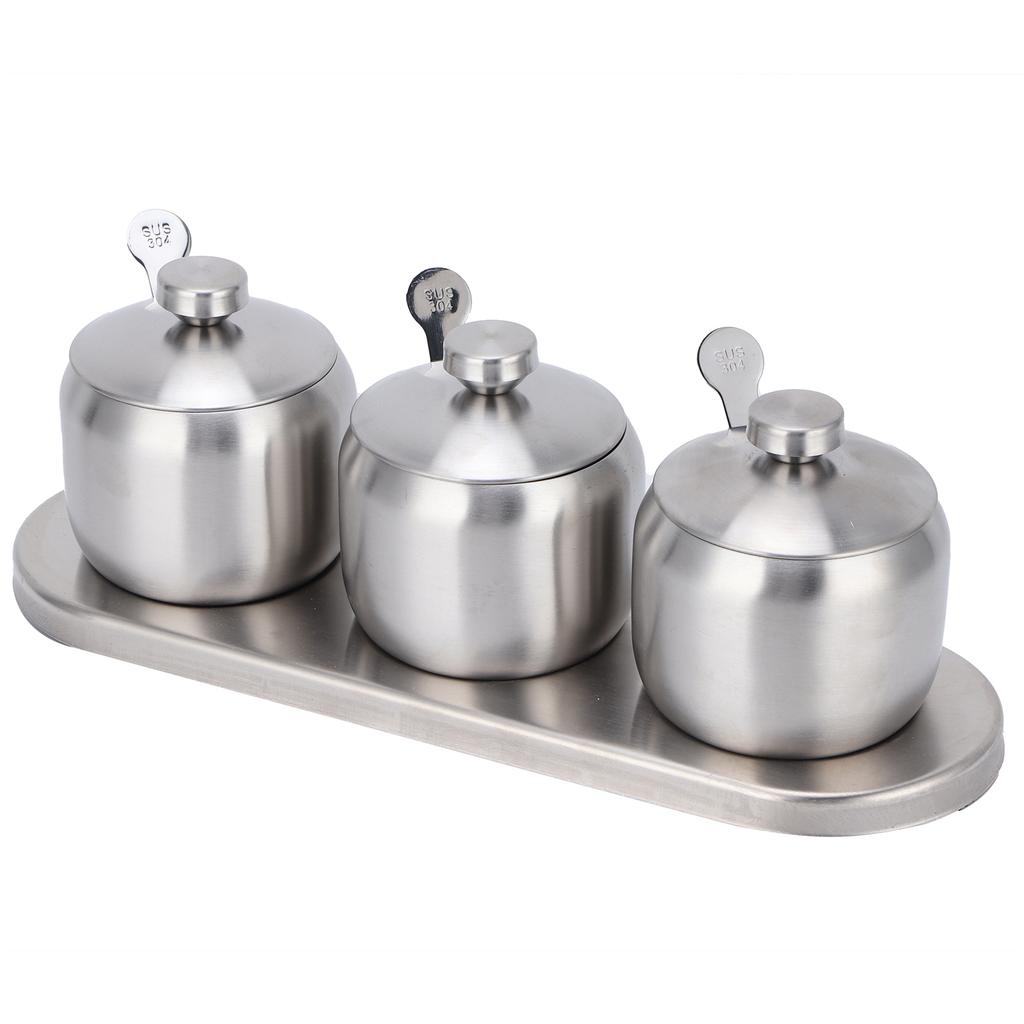 Набор для приправ из нержавеющей стали 304, бутылка-контейнер для специй, соли, сахара и перца