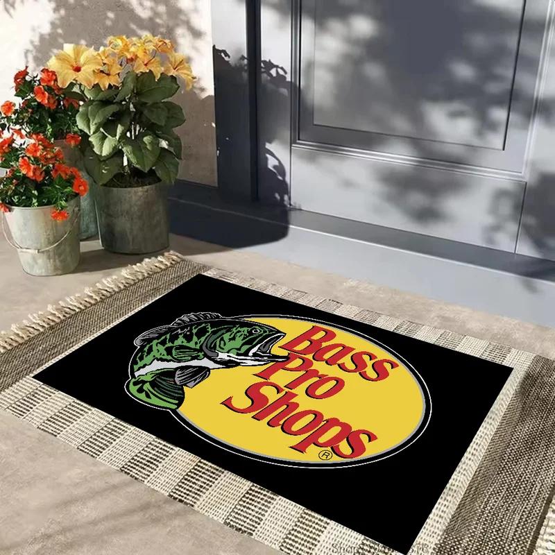 VIKAMA Bass Pro Shops Floor Mat Absorbent Non-Slip Area Rug Home Decor Kitchen Bathroom Carpet Doormat Fishing Hunting Theme
