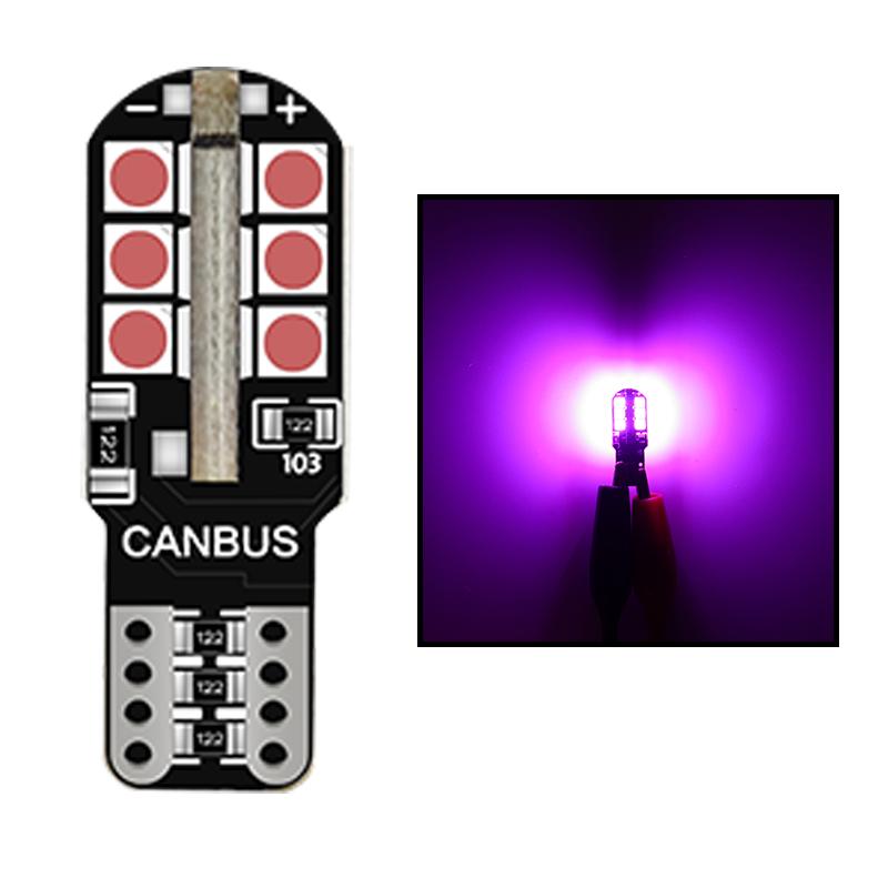 2Pcs W5W LED T10 Led Canbus 168 194 LED Bulb 24SMD Car Side Marker Light License Plate Lamp White Blue Yellow Red Pink 12V 6000K