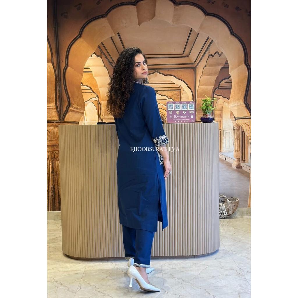 Women Bollywood Cotton Kurta Pant Set Party Wear Top Tunic Designer Kurti Dress VSO-1732 C