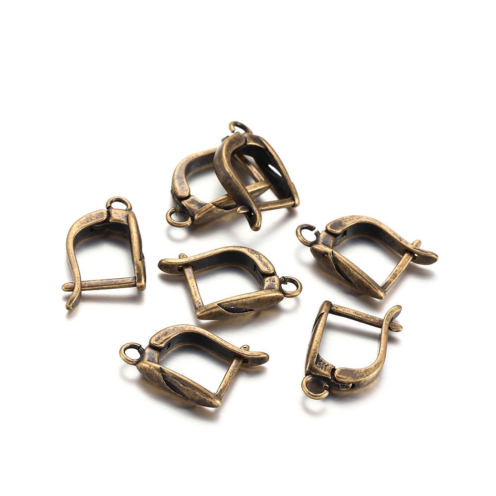 6-12 шт./лот, латунные французские серьги, крючки, зажимы, рычаг, задняя застежка с открытой петлей для изготовления ювелирных изделий своими руками, фурнитура, аксессуары
