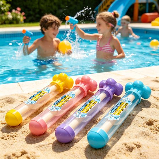 Распылитель воды выдвижной формы мультяшной формы Детская водная игрушка Многоразовый с круглой ручкой Игрушка-распылитель для игр в бассейне