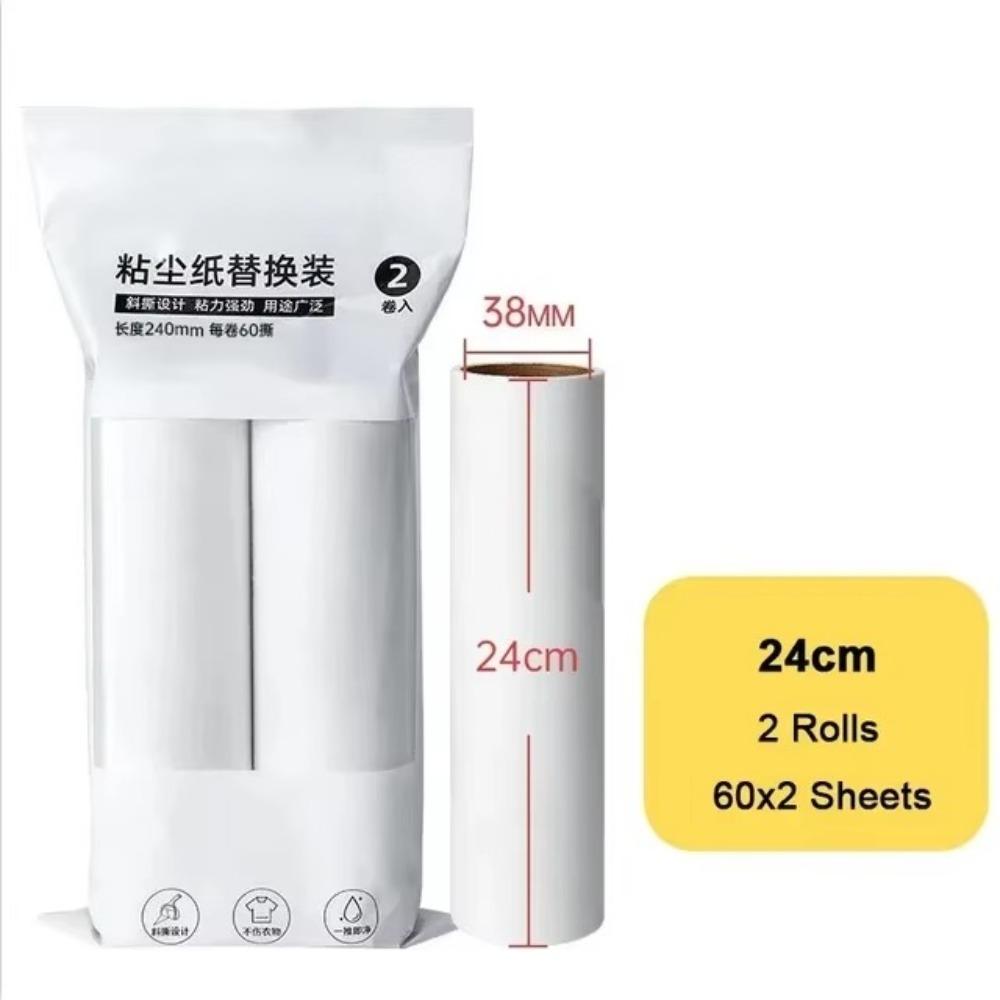 Adhesive Tear Off Clothes Hair Sticky Roller Long Handled Pet Hair Remover for Home