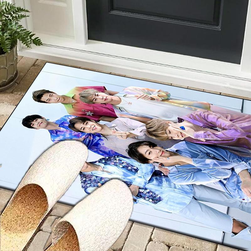 Colorful kpop Artwork Office Rug Chair Mat, Game Carpet, Suitable for Front Door, Bedroom, Living Room, Desk, Holiday Gift
