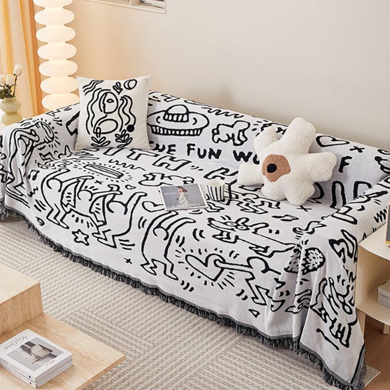 Полотенце для дивана Bohemian Chenille, универсальный нескользящий чехол для подушки, стираемый в стиральной машине, прочный чехол для дивана