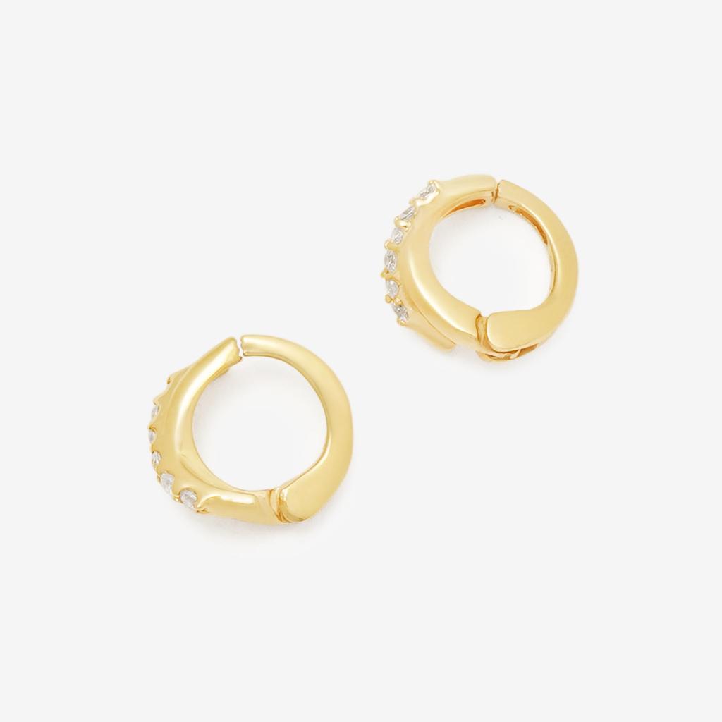 ESTELLE [Official] Women's Silver Earrings with Yellow Gold Plated Cubic Zirconia (Product Code: 0776-0070-0000-0000)
