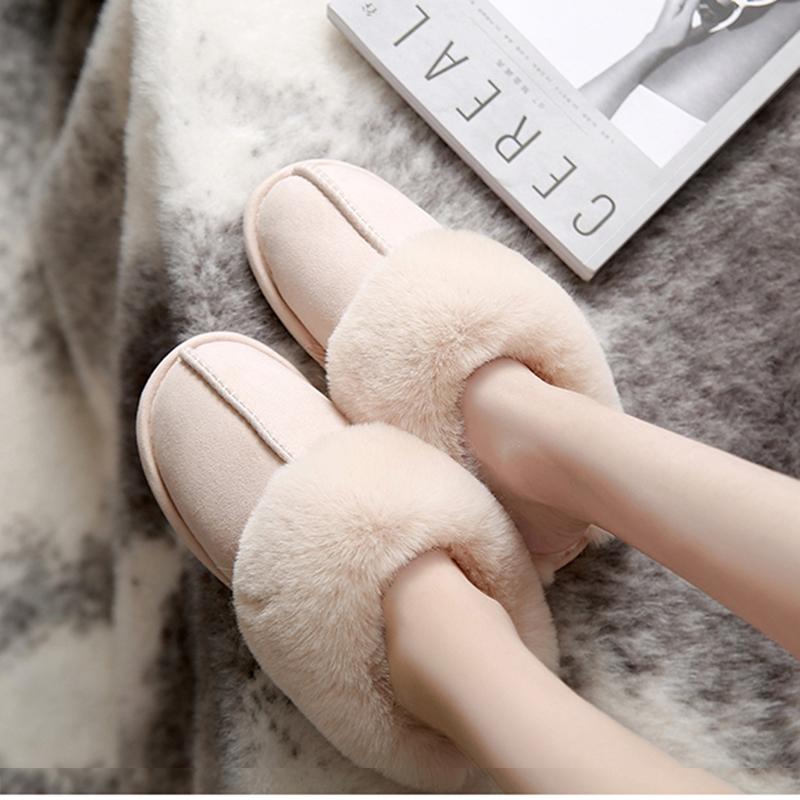 Зимняя обувь женские плюшевые тапочки домашние нескользящие тапочки теплые мужские тапочки хлопковые тапочки