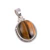 Натуральный драгоценный камень тигровый глаз ручной работы из твердого серебра 925 пробы, подарочный кулон 1,25 дюйма s9l77