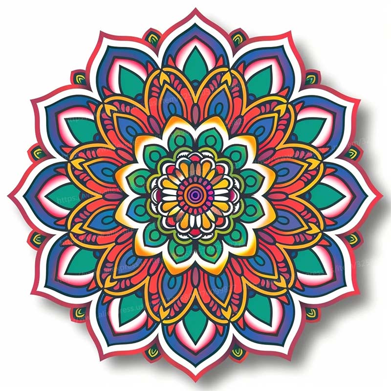 Neon Mandala Creative Wall Sticker Bathroom Living Room Background Decorations Wallpaper Self Adhesive Home Decor Decals M951