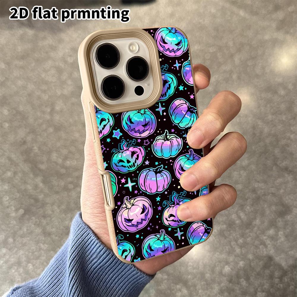 Phone Case: 2D flat lambskin suitable for iPhone 18, 17, 16, 15, 14, 13 Pro protective cases, Halloween patterns, Christmas and Halloween gifts