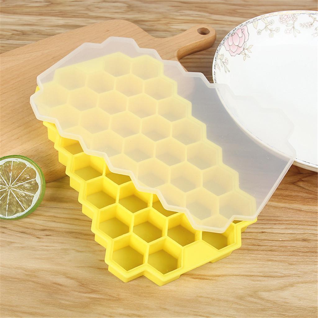 Thick 37 Grid with Silicon Glue Honeycomb Ice Grid Ice Mold Refrigerator To Make Ice Cubes Molding Ice Box Easy To Remove