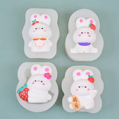 Силиконовая форма для украшения торта из помадки с изображением кролика, форма для шоколада, конфет, мороженого, инструмент для выпечки своими руками