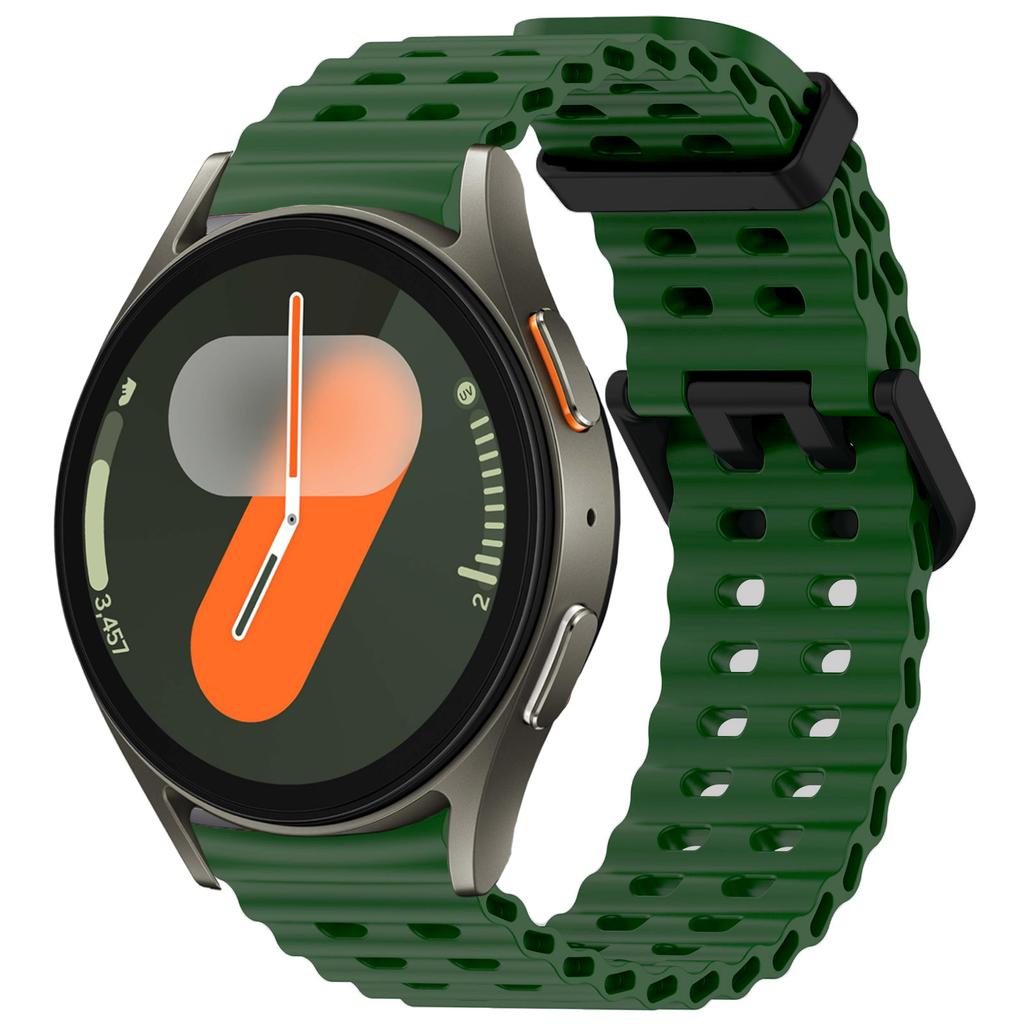 Морской ремешок для Samsung Galaxy Watch 7 FE 5 6 4 Classic 5 pro 40 44 мм Без зазоров Силиконовый браслет correa Galaxy Watch6 watch4 Ремешок