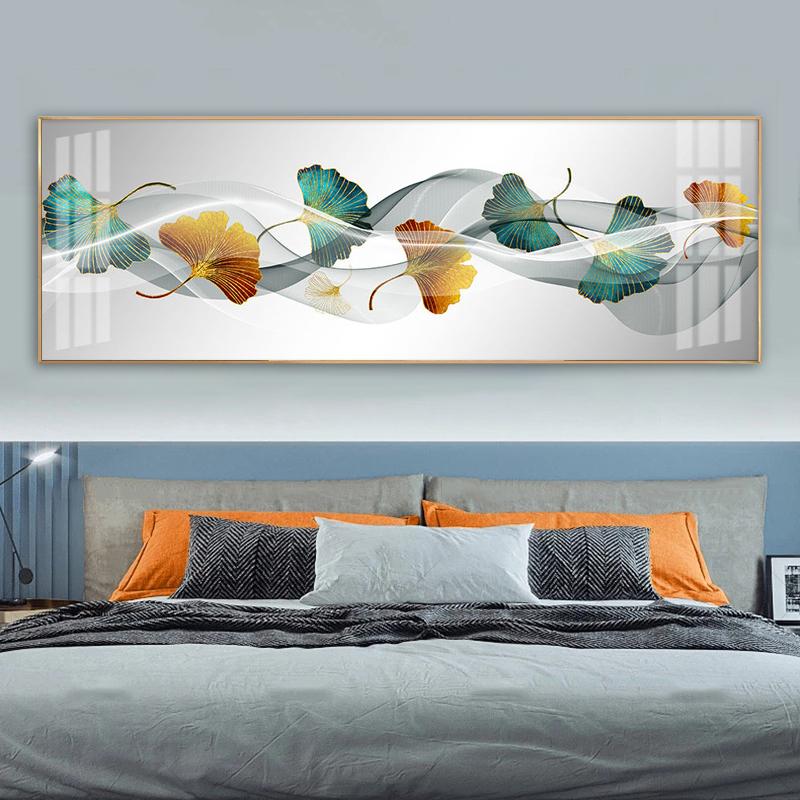 Картина с листьями гинкго, печать на холсте, плакаты на скандинавскую тему, настенные художественные фотографии для гостиной, современное абстрактное украшение для дома без рамки