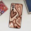 Brown Purple Hearts Swirl Pattern Case For Samsung Galaxy A06 A16 A26 A36 A56 A55 A35 A15 A53 A32 A52 A33 A13 A14 A34 A54 A17