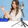 360° Вращающаяся телескопическая селфи-палка Портативная 1,7 м Bluetooth селфи-палка Легкая регулируемая селфи-палка Штатив