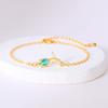 Light Luxury Zircon Tulip Flower Clavicle Chain Necklace for Women Elegant Brass Pendant  Bracelet Fashion Party Jewelry Gift