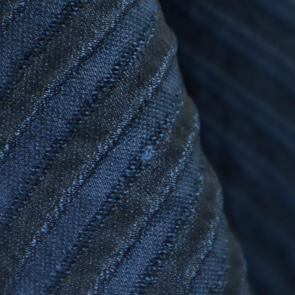 ISSEY MIYAKE Long sleeve 3D steam stretch deformed top Cut 2 Navy Women Used