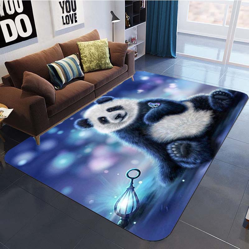 3D Panda Rug Floor Mat Rectangel Kitchen Living Room Rug Animal Carpet Non Slip Area Rugs Cute Carpets