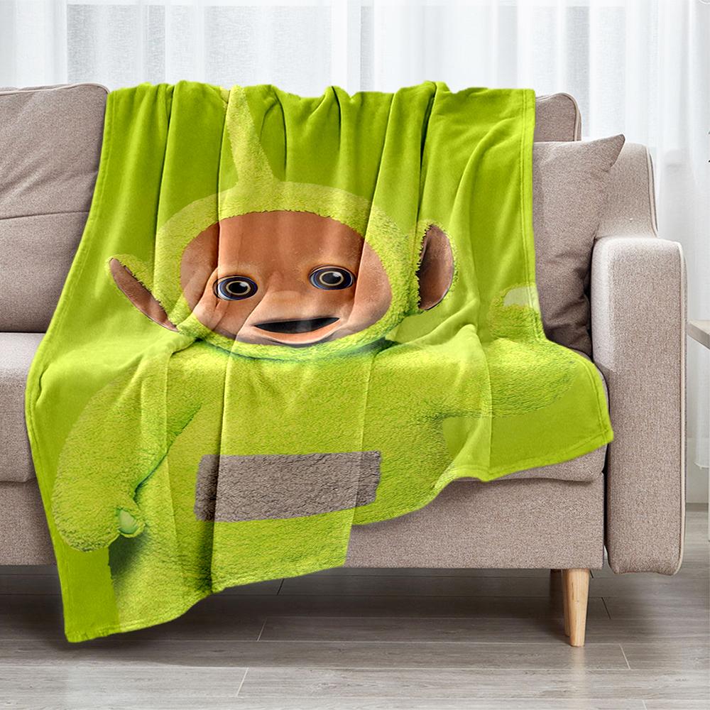Teletubbies Theme Printed Blanket - Perfect for Couch, Bed, Travel & Outdoor Use | Machine Washable, Cozy & Durable.