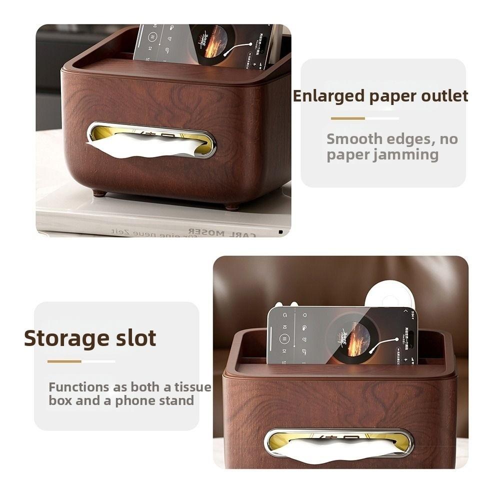 Partition Storage Multifunctional Tissue Box Dustproof Desktop Organizer Remote Control