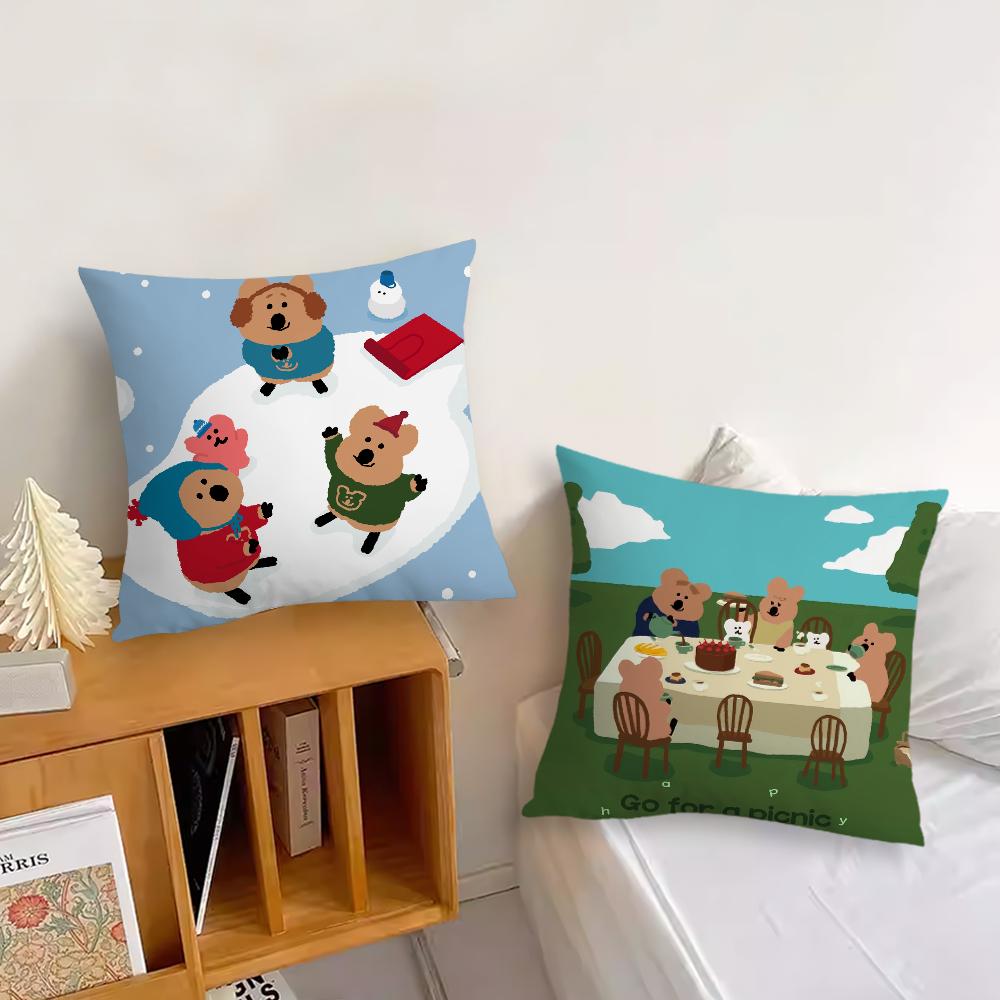 Cartoon D-Dinotaengs Cute kawaii cushion cover Pillow Cover Home Sofa living Decoration Room Office Car Nordic Simplicity