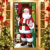 90x185cm Christmas Hanging Cloth Background Christmas Door Cover  Indoor and Outdoor