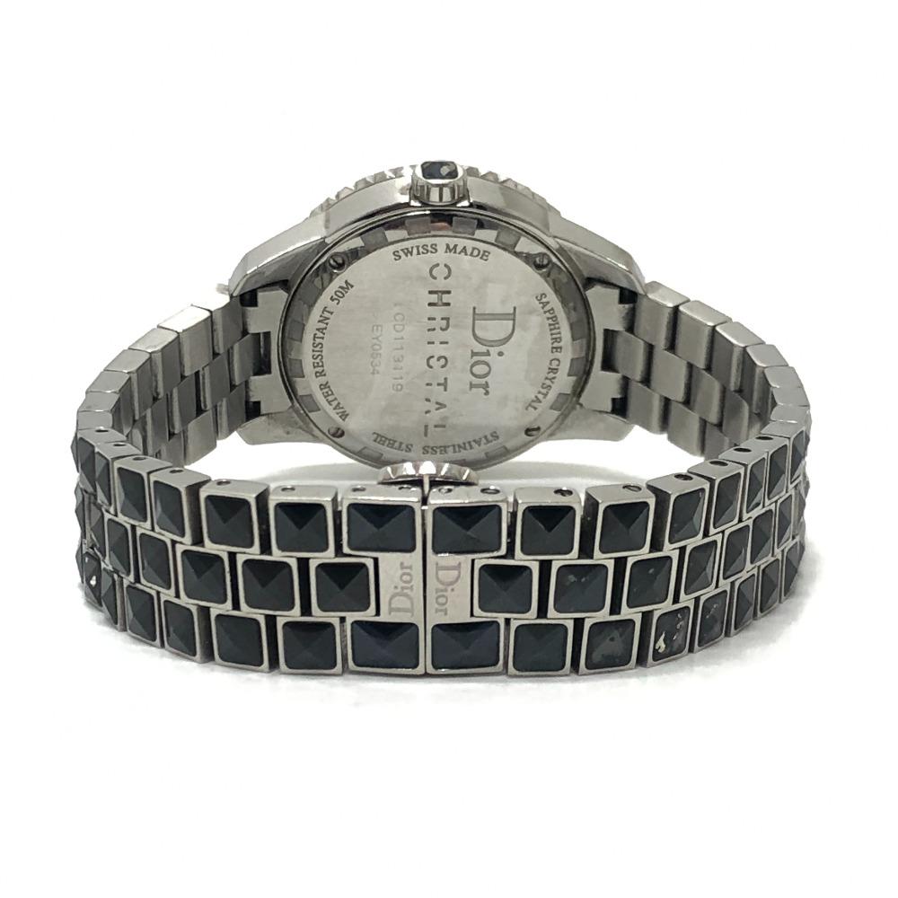 Dior CD113119 Хрустальный Алмазный Безель 16 Алмазов Кварцевые Часы с Датой Круглый Циферблат Наручные Часы